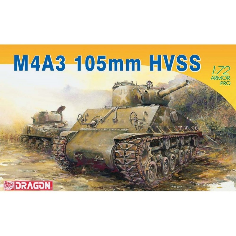 Dragon 7313. 1/72 1/72 M4A3 105mm Sherman Hvss