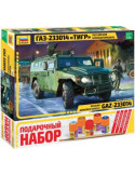 ZVEZDA 3668 P - GAZ 233014 Tiger - Set de Regalo (Pinturas Incluidas) Kit de Modelo de plástico Escala 1/35 262 Partes