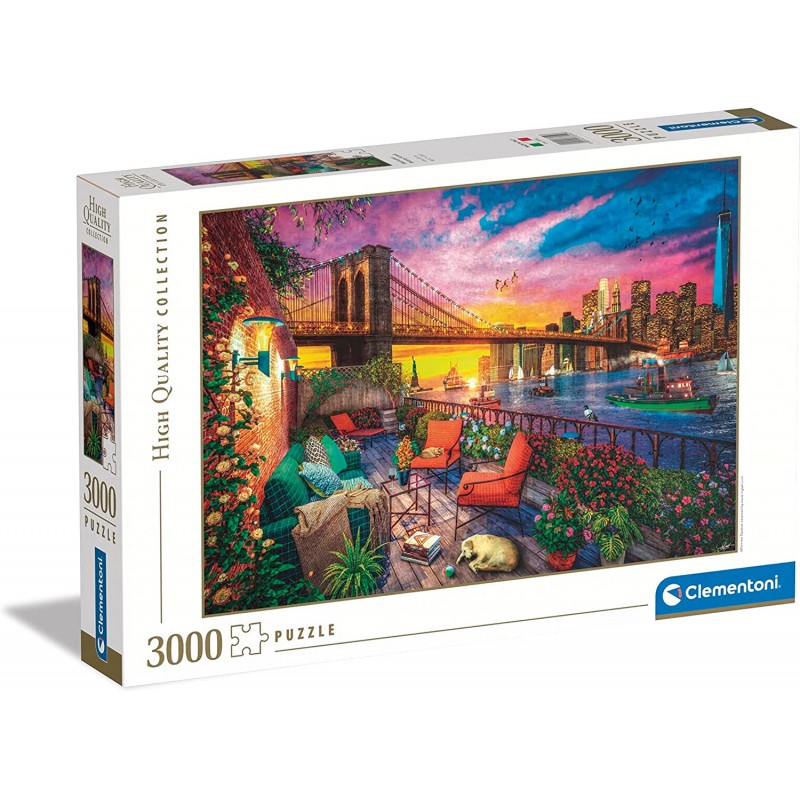 Clementoni 33552. Puzzle 3000 Piezas Puesta de Sol en Manhattan