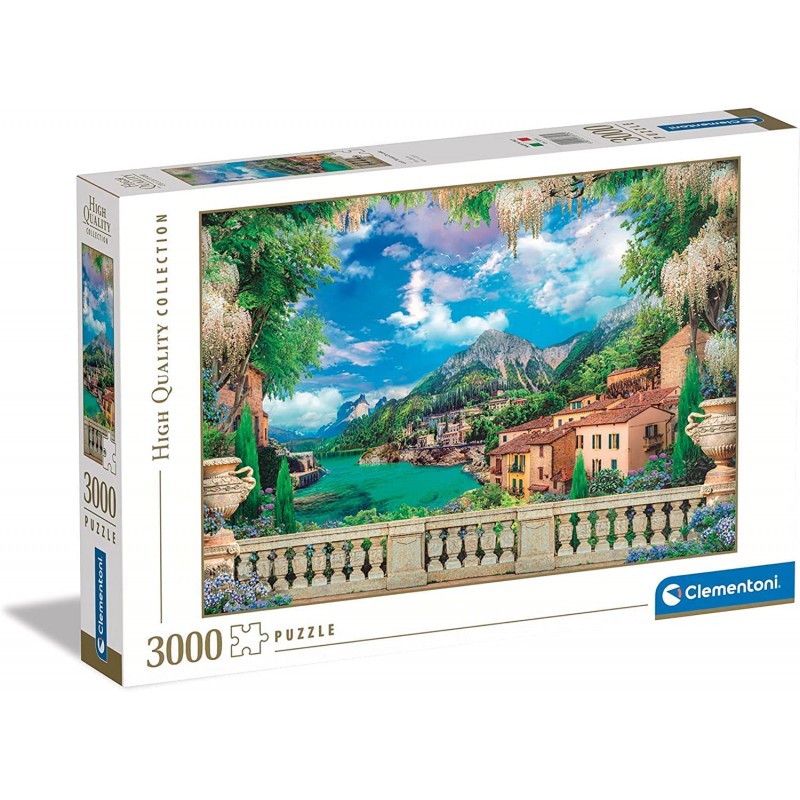 Clementoni 33553. Puzzle 3000 Piezas. Terraza con Vistas al Lago
