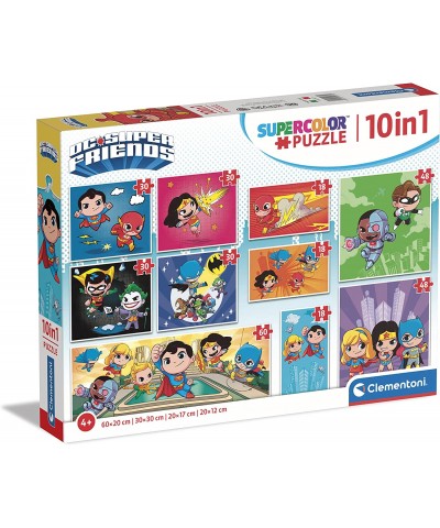 Clementoni 20272. Puzzle DC Comics 10 en 1. 60-48-30-18 piezas