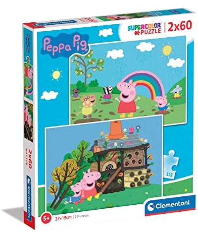 Clementoni 21622. Puzzles 2x60 piezas. Peppa Pig
