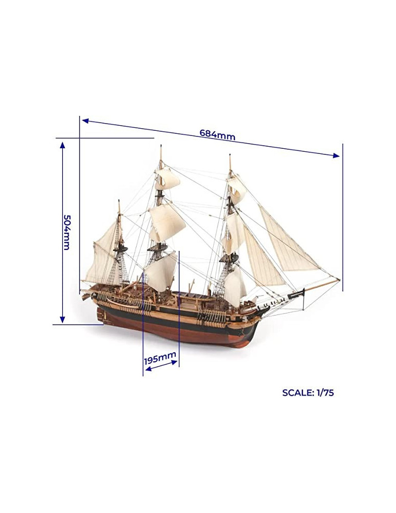 Occre 12009. Kit Barco madera Erebus. Escala 1/75
