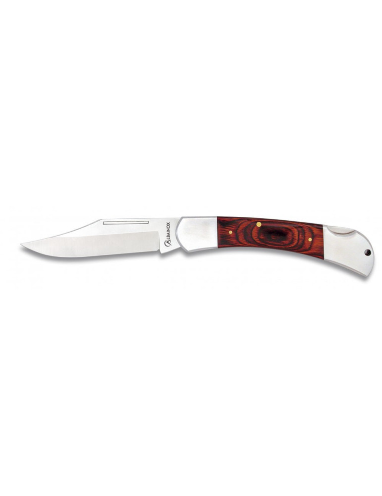 Albainox 10421. Navaja Comando. Mango Stamina Roja. Hoja acero inox. 6 cm