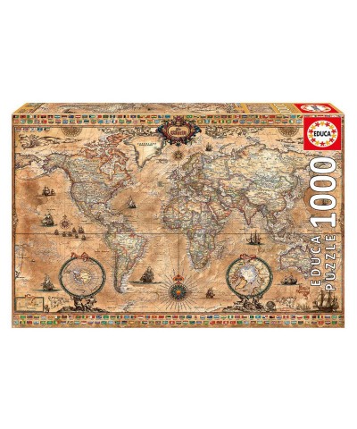 15159 Educa. Puzzle 1000 Piezas Mapamundi Antiguo