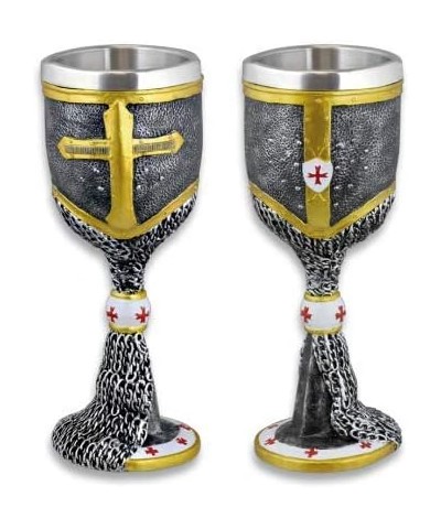 Copa de cerveza decoracion Templarios. Fabricada en resina y acero. Tamaño 20cm