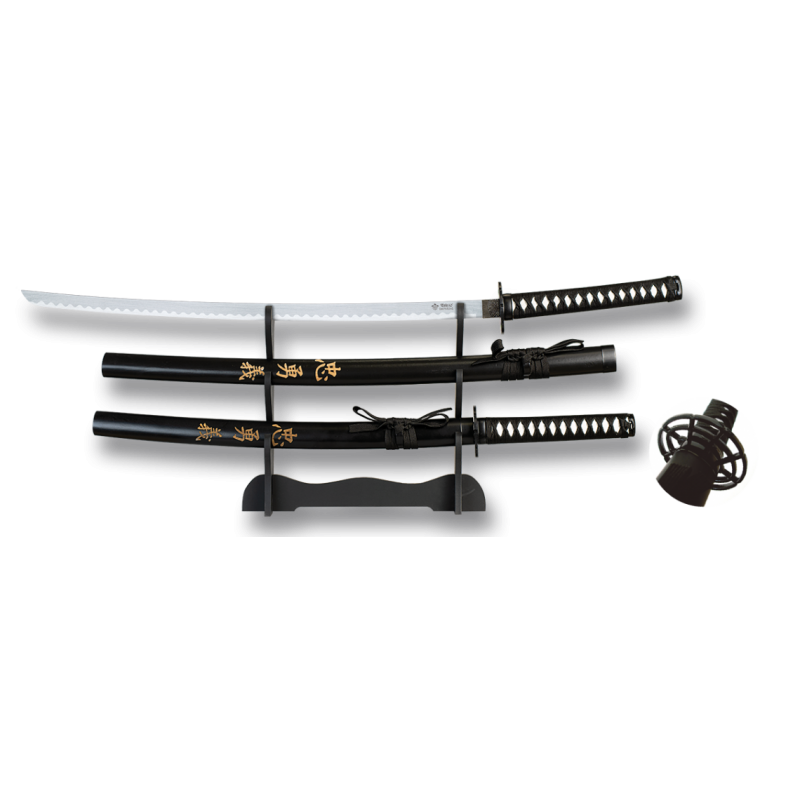 Albainox 31577. Set 2 Katanas Tole10 con Peana