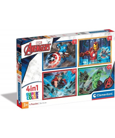 Clementoni 21525. Puzzles Marvel Vengadores 4 en 1. 12-16-20-24 piezas