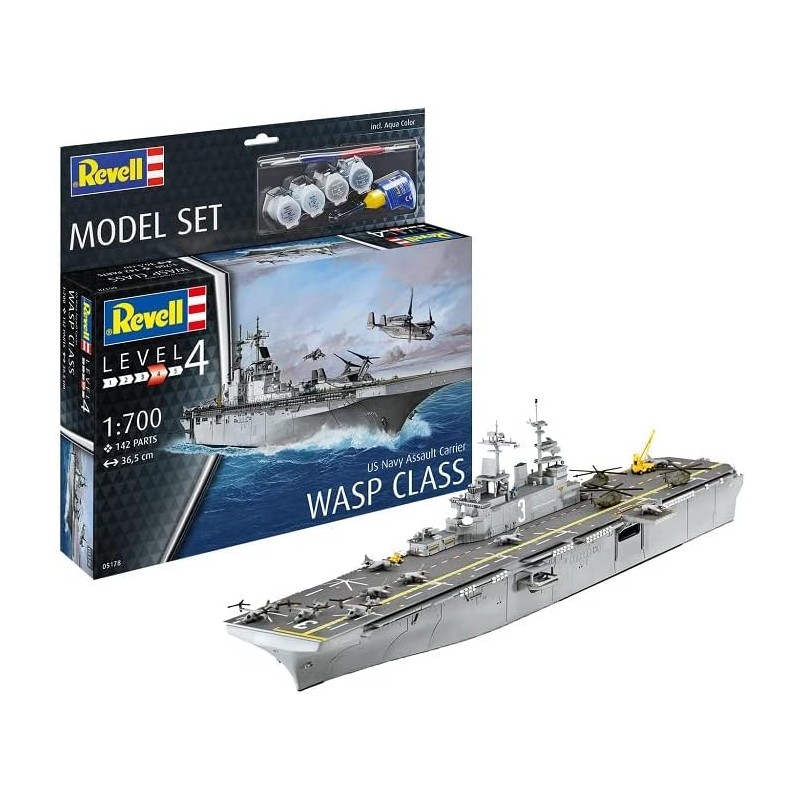 Revell 65178. 1/700 Kit Barco Us Navy Assault Carrier WASP