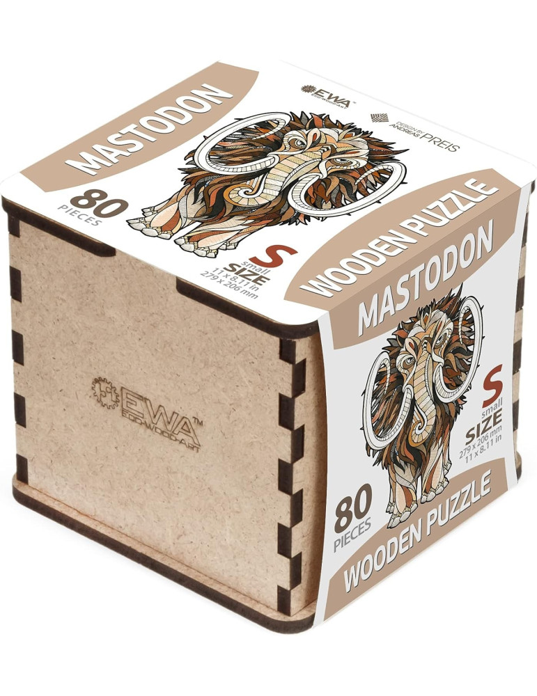 Puzzle Madera Ewa. Mamut. 80 Piezas