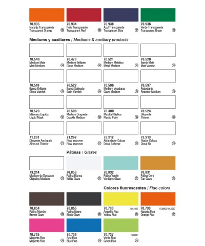 Pack 6 Botes de Pintura acrílica Vallejo Model Color (a Elegir de la Carta de Colores)