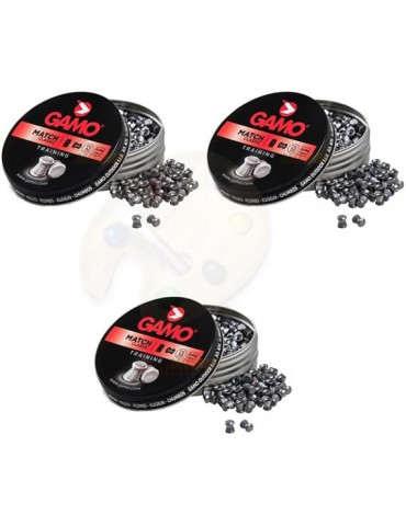 Pack 3 latas de 500 perdigones Gamo Match Diabolo de Copa 4,5mm 2