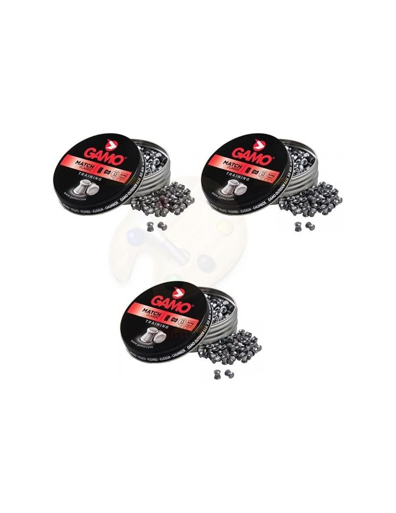 Pack 3 latas de 500 perdigones Gamo Match Diabolo de Copa 4,5mm