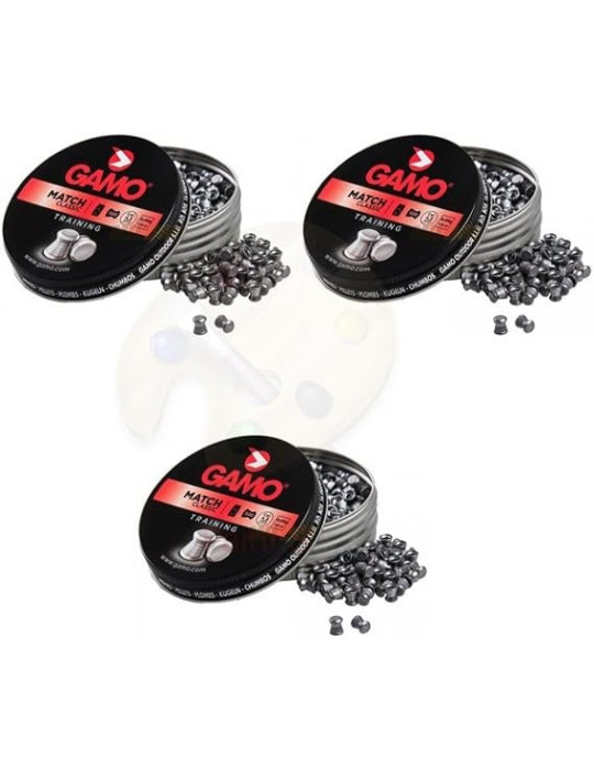 Pack 3 latas de 500 perdigones Gamo Match Diabolo de Copa 4,5mm