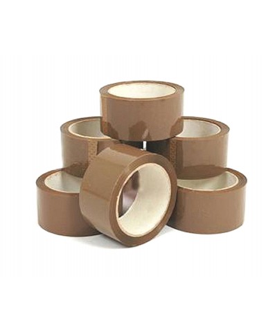 Pack 6 rollos precinto marron XXL. 132m de largo x 48mm de ancho.