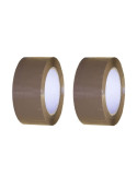 Pack 2 rollos precinto marron XXL. 132m de largo x 48mm de ancho