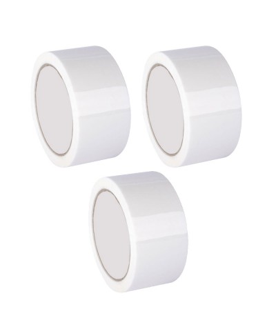 Pack 3 rollos precinto blanco XXL. 132m de largo x 48mm de ancho