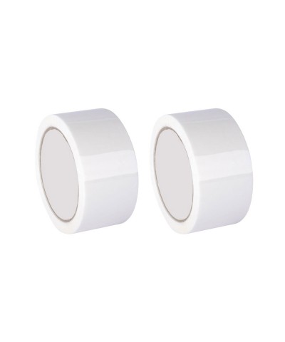 Pack 2 rollos precinto blanco XXL. 132m de largo x 48mm de ancho