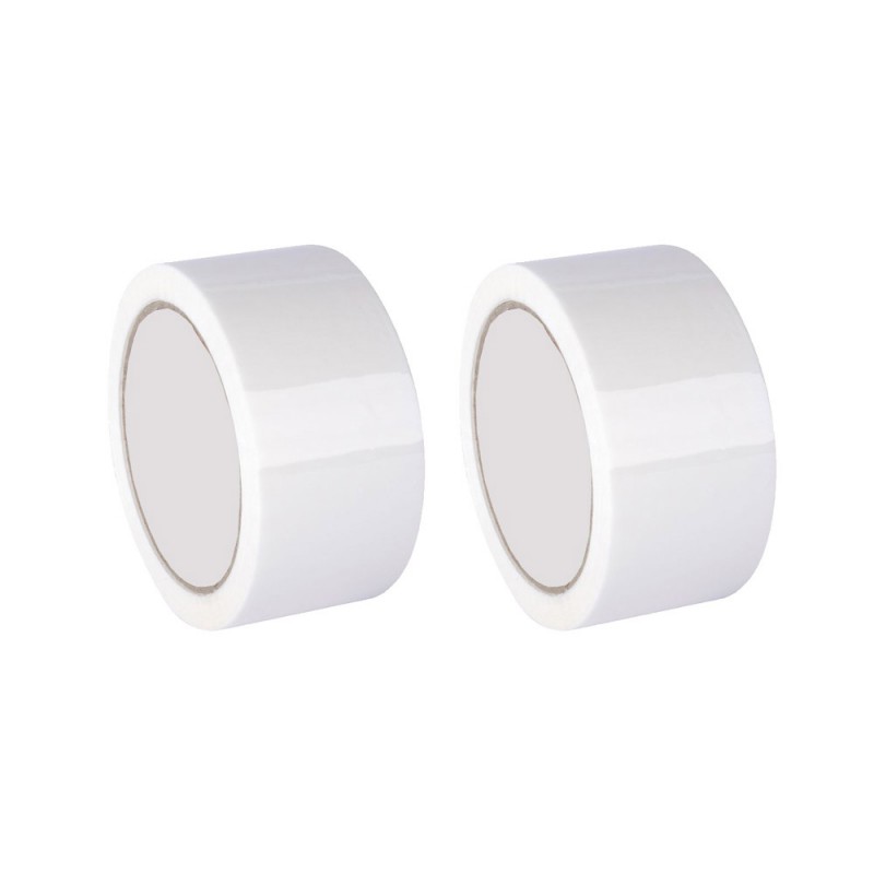 Pack 2 rollos precinto blanco XXL. 132m de largo x 48mm de ancho