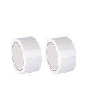 Pack 2 rollos precinto blanco XXL. 132m de largo x 48mm de ancho
