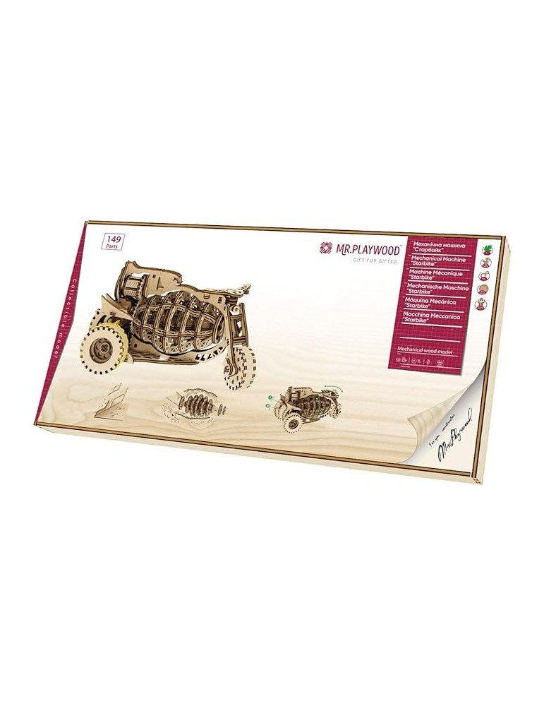 Mr. Playwood 104. Kit de montaje. Maquina Starbike. 149 piezas