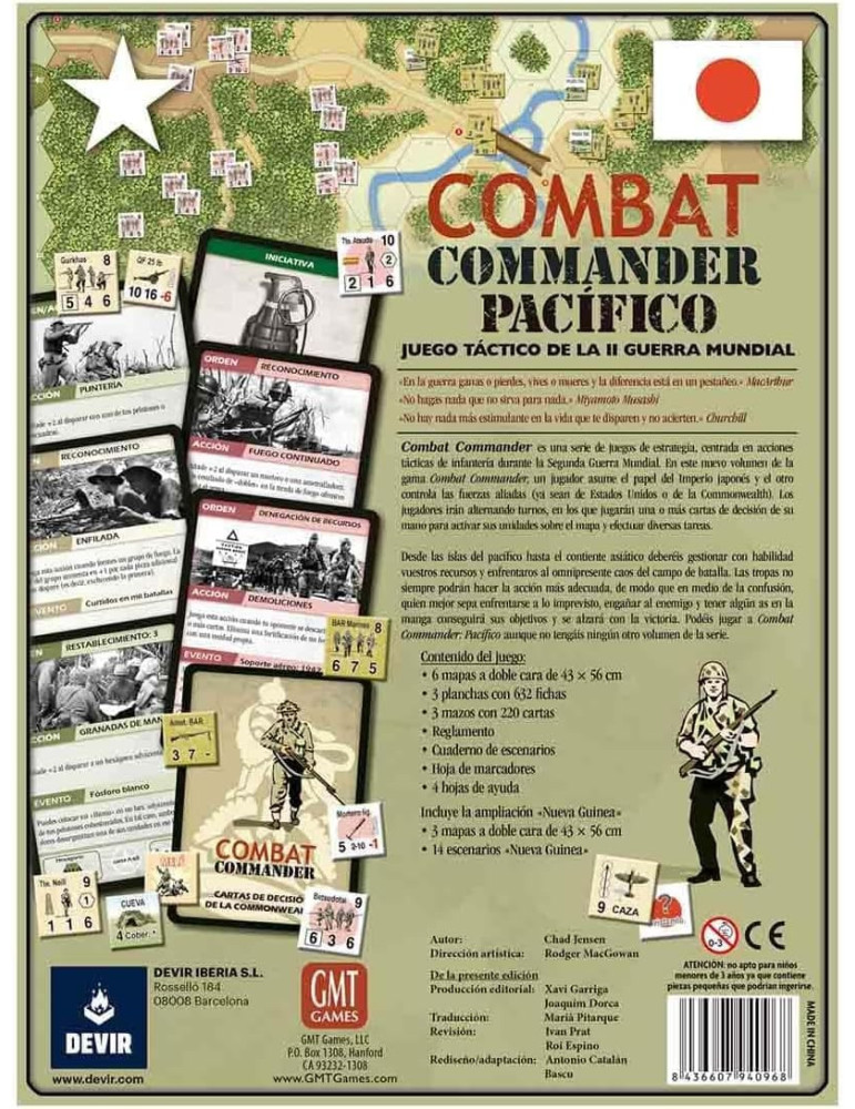 Devir BGCOMPA. Juego de Mesa Combat Commander Pacífico. 2 jug. +12 años