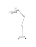 Lampara Flexo-Lupa Profesional. 5 a 20 aumentos. 81 Leds Regulables, 1 led Alta Intensidad y 6 Leds Ultravioleta