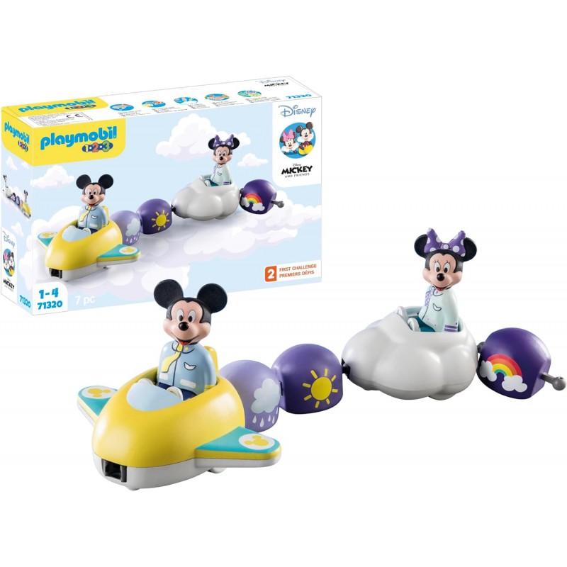 Playmobil 71320. 1.2.3 Disney. Mickey y Minnie Tren Nube