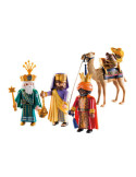 Conjunto Navidad Playmobil Reyes Magos con Camello y Regalos. 59 Piezas.