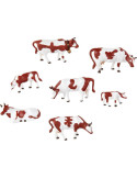 Noch 15723. Vacas Blanco-Marrón. Escala H0