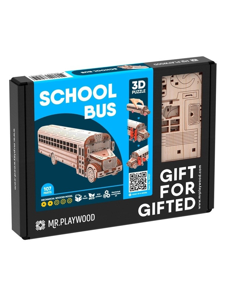 Mr. Playwood 107. Autobús Escolar. 107 piezas