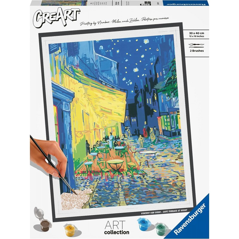 Ravensburger 23519. Kit para Pintar. Van Gogh. Terraza de Noche