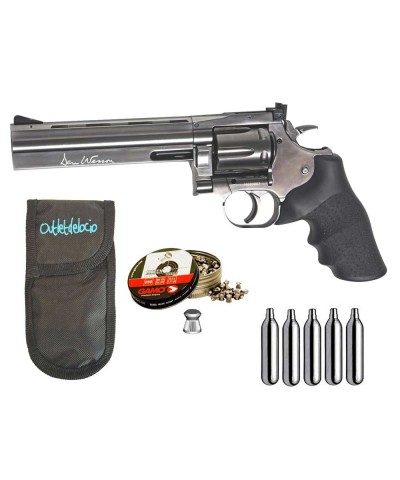 ASG 18193. Pack Revolver Perdigón Dan Wesson 715 6 pulgadas 4,5mm + Funda + Balines + co2. 23054/29318/38203