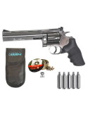 ASG 18193. Pack Revolver Perdigón Dan Wesson 715 6 pulgadas 4,5mm + Funda + Balines + co2. 23054/29318/38203