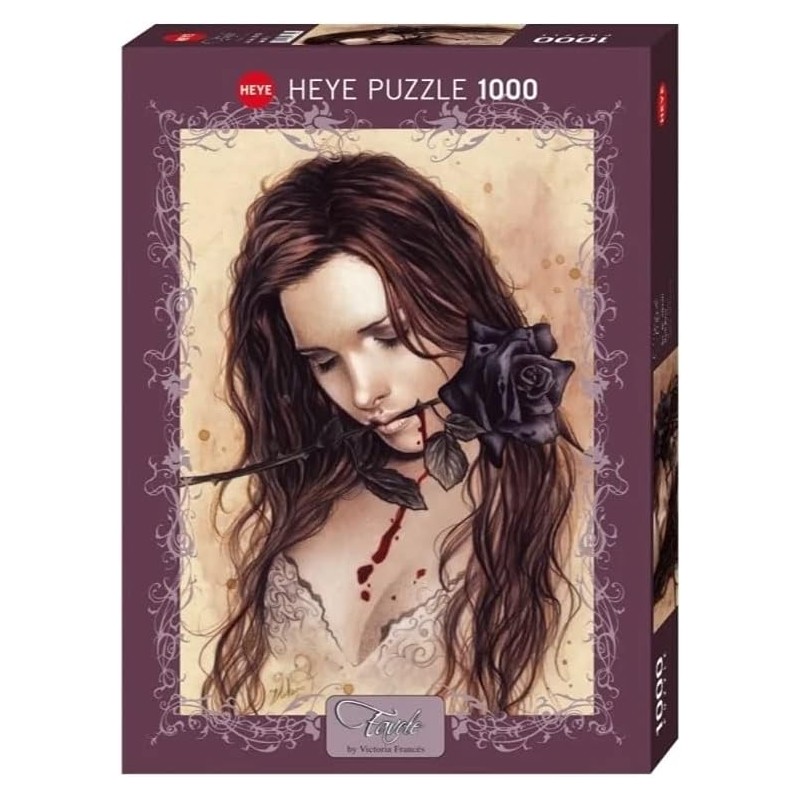 Heye 29430. Puzzle 1000 piezas. Rosa Oscura. Victoria Francés