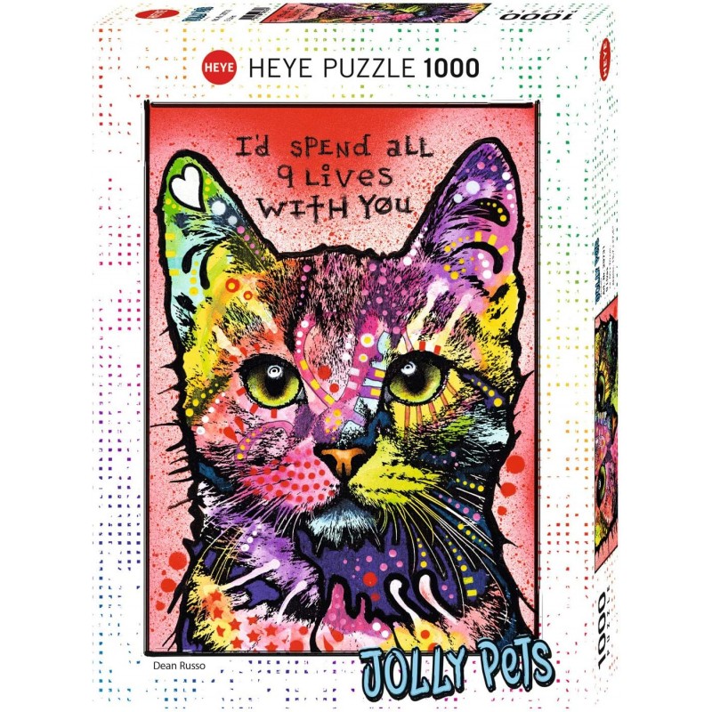 Heye 29731. Puzzle 1000 piezas. Gato 9 Vidas