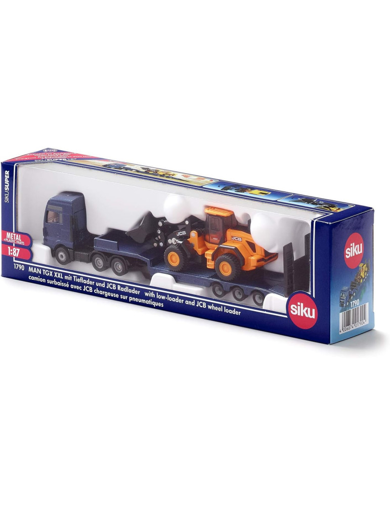 Siku 1790. 1/87 Camión Man con Remolque Escavadora