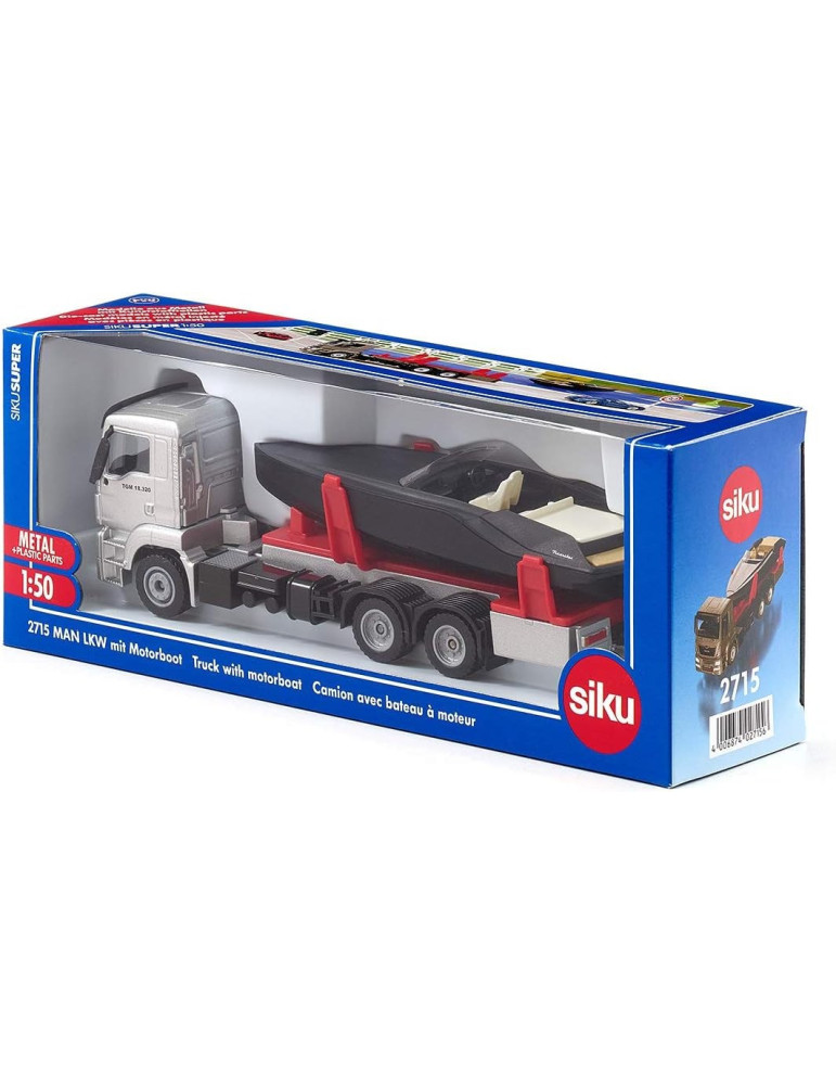 Siku 2715. 1/87 Camion Man con Lancha Motora