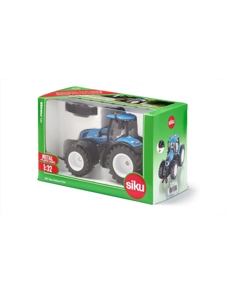 Siku 3291. 1/32 Tractor New Holland T7 315 HD con Peso Frontal