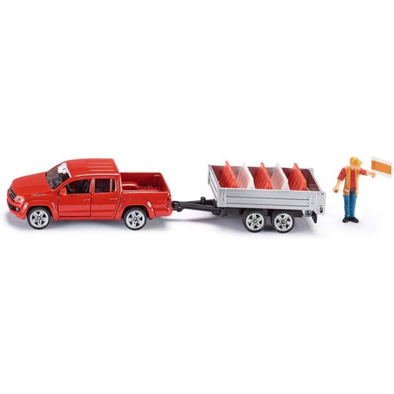 Siku 3543. 1/50 Coche Pick-Up con Remolque Volquete