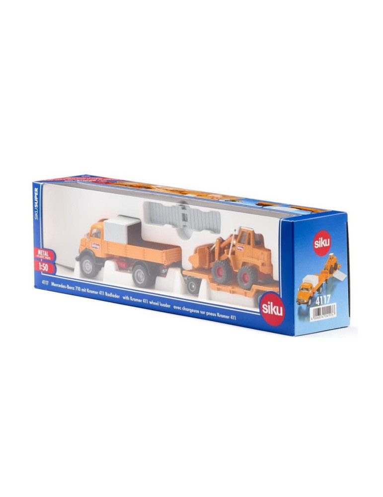 Siku 4117. 1/50 Camion Mercedes 710 + Cargadora Kramer 411