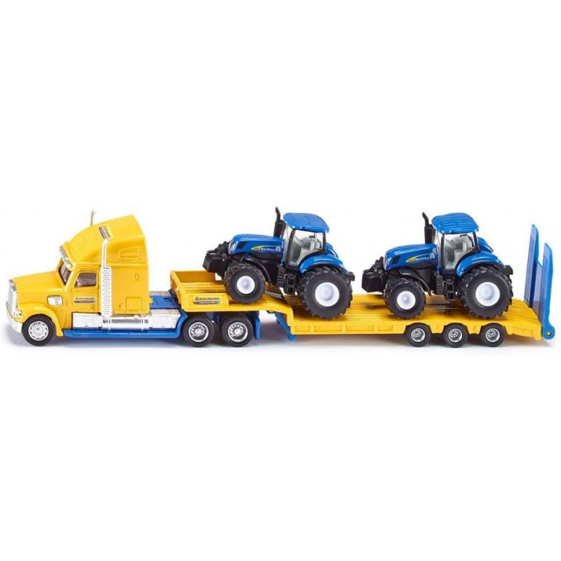 Siku 1805. 1/87 Camión Trailer con 2 Tractores New Holland