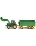 Siku 1843. 1/87 Tractor John Deere con Pala y Remolque