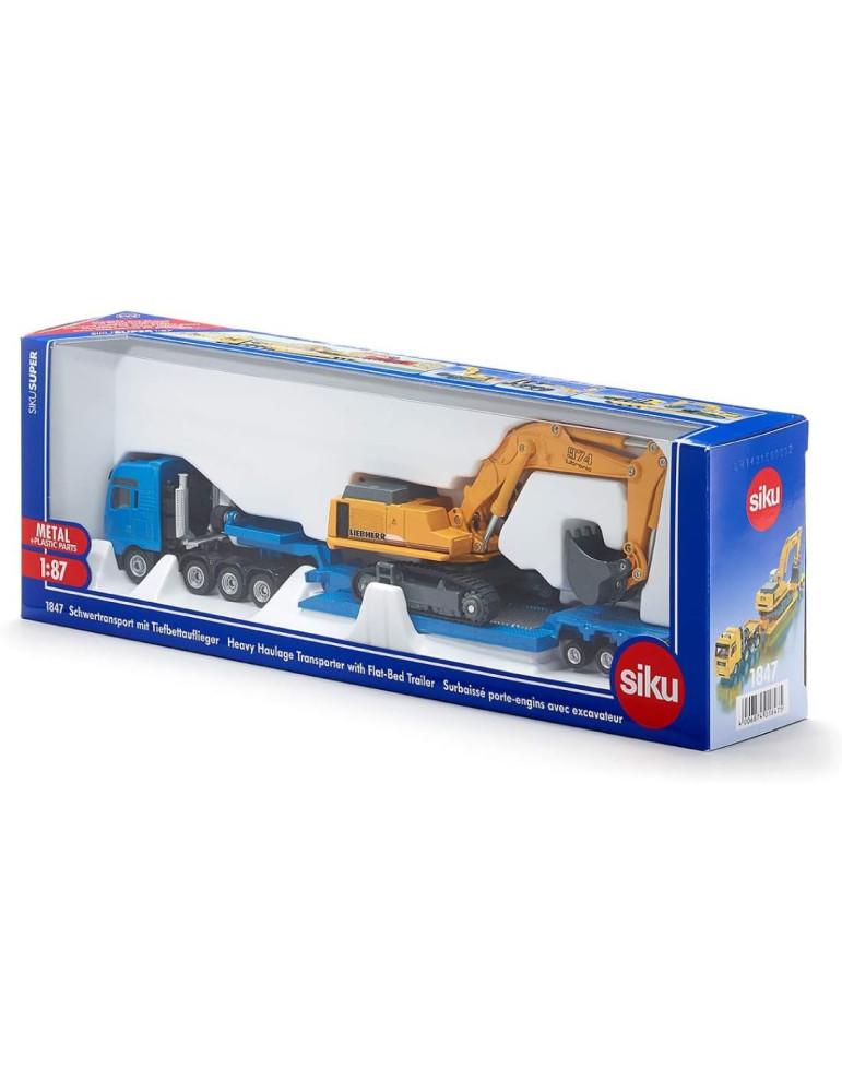 Siku 1847. 1/87 Camión Gondola con Excavadora
