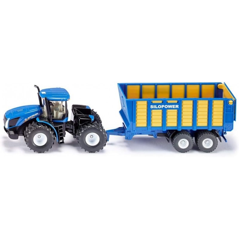 Siku 1947. 1/50 Tractor New Holland T9.560 con Remolque Ensilado