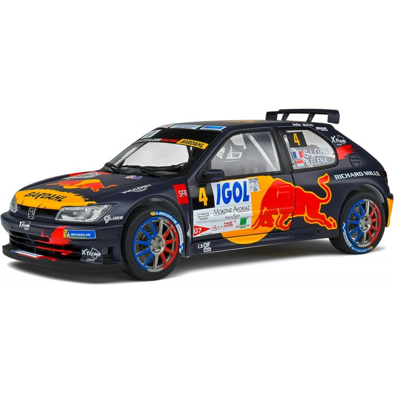 Solido S1808301. 1/18 Peugeot Maxi Red Bull Rally Montblanc 2021. Loeb/D. Elena