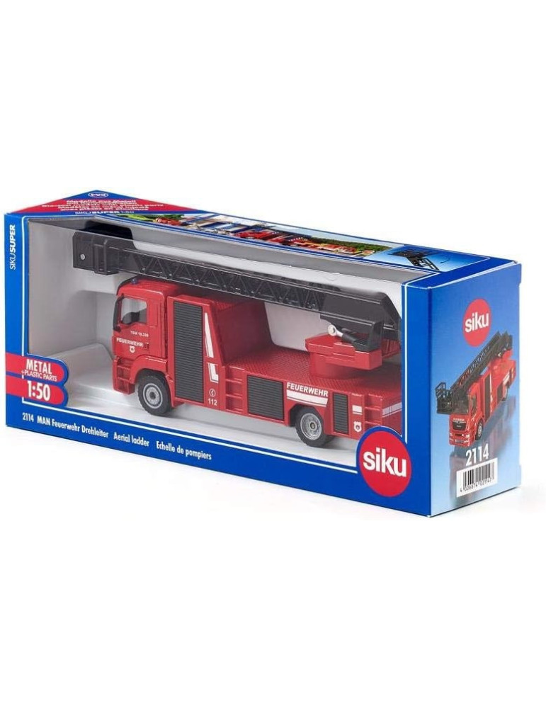 Siku 2114. 1/50 Camion Man Bomberos. Escalera Extensible