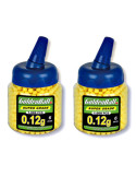 Pack 2 Biberónes 1000 balines PVC para Airsoft. Calibre 6mm. Peso 0,12 Gramos