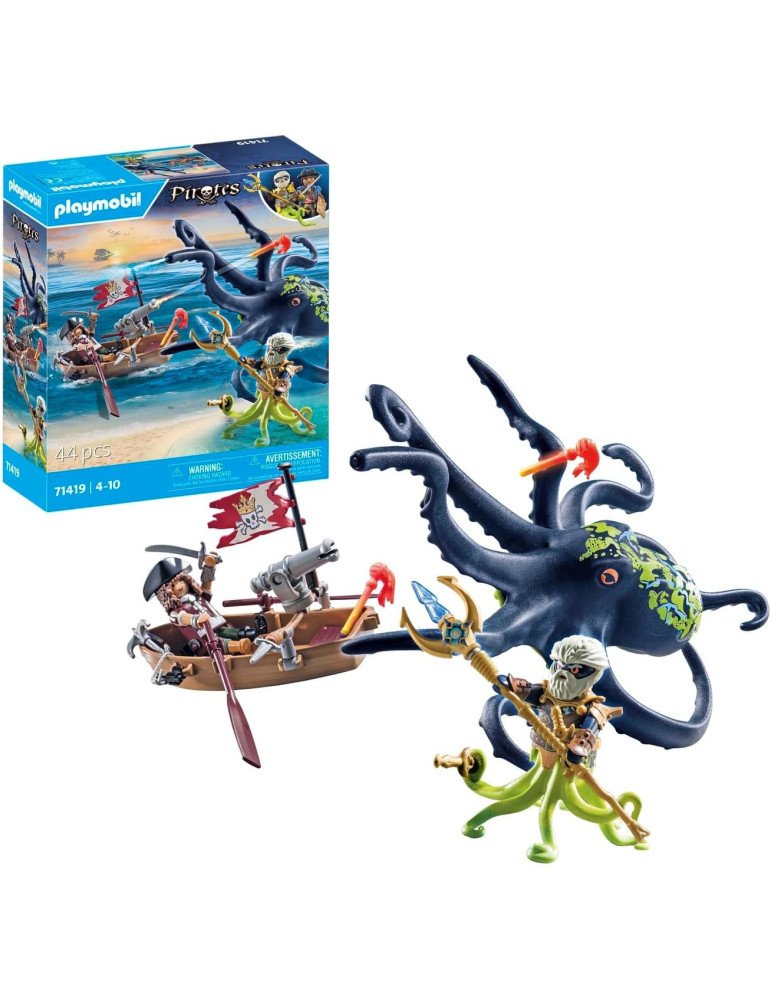 Playmobil 71419. Batalla con Pulpo Gigante. 44 Piezas