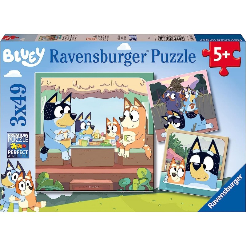 Ravensburger 05685. Puzzle 3x49 Piezas. Bluey